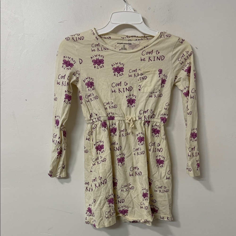 Amazon Essentials Kids Dress - Cream and Purple